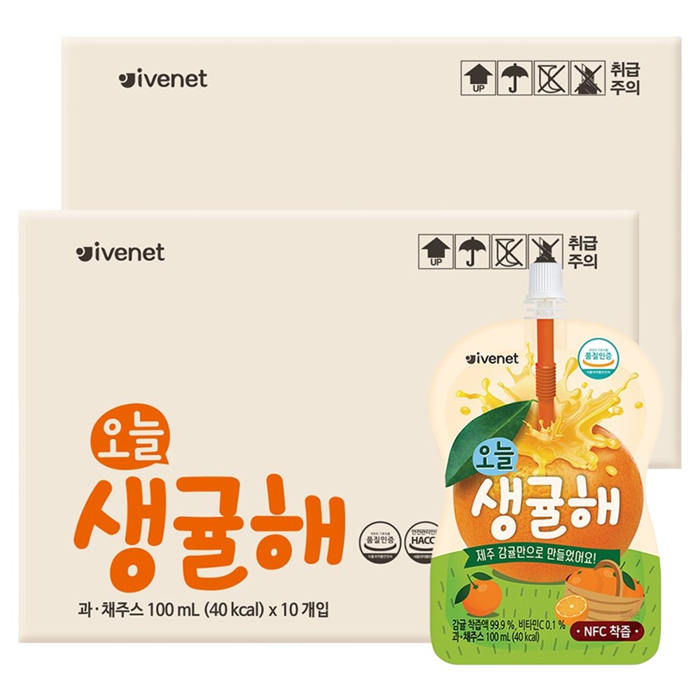 아이배냇 오늘 생귤해 주스, 100ml, 30개