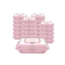 클레보스 유아물티슈 배냇티슈 휴대 캡형 20매 24팩 55평량