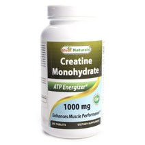 베스트네츄럴스 크레아틴 모노하이드레이트 1000mg 글루텐 프리 무설탕 타블렛, 240개입, 1개