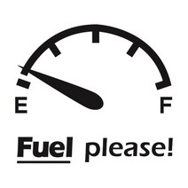 뭉키데코 Fuel Please 주유구스티커, Black, 3개