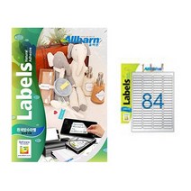 [올바른] 흰색방수라벨 (잉크젯용) -84칸(4X21), 84칸, 25매