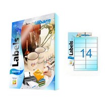 [올바른] 투명방수라벨 (레이저용) -14칸(2X7), 25매, AL014CP