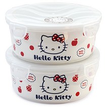헬로키티 도자기밀폐(중)2P 화이트 HK3148