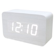 촘스토리 LED 직사각 디지털 탁상시계, 화이트