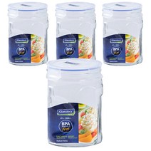 글라스락 사각 캐니스터 밀폐용기, 2000ml, 4개