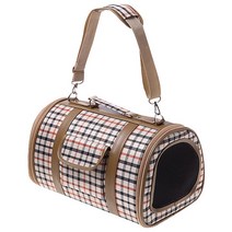 닥터펫 애견용 패브릭캐리어, 체크무늬 버버리