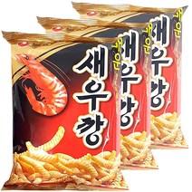 농심 매운 새우깡, 90g, 3개
