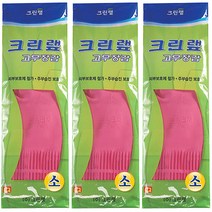 크린랩 고무장갑, 핑크, 3개