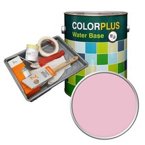 노루페인트 컬러플러스 페인트 4L   도구 세트, 1세트, 핑크스톤