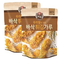 백설 우리쌀 바삭튀김가루(고급)1kgx2개, 1kg, 2개