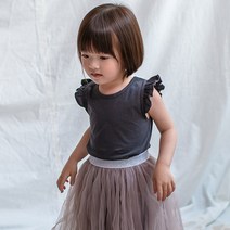 맘스메이드 여아용 미니멀 날개 티