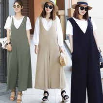 제이앤지니 여성용 끈브이 멜빵 점프수트 PP-39