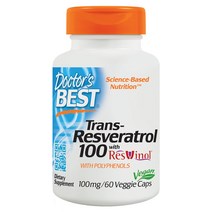 닥터스베스트 트랜스-레스베라트롤 100mg 베지 캡 비건, 1개, 60개입