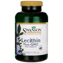 스완슨 레시틴 Non-GMO 1200mg 소프트젤, 90개입, 1개