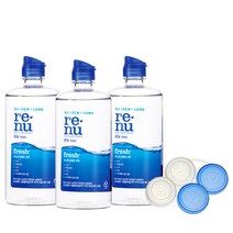 리뉴 후레쉬 렌즈 세정액 120ml 3개 + 케이스 2개 세트, 1세트 (사은품증정)