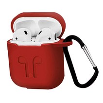 아이엠듀 에어팟 키링 실리콘 케이스, 레드