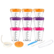 베베락 프리미엄 트라이탄 이유식 밀폐용기 눈금형 14종 패키지, 혼합 색상, 1세트