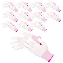 오에이데스크 PU 손끝 코팅 장갑 S, 화이트, 12개