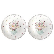 엘룸 플뢰르 접시 2p, 2개, 20 cm x 2p, 혼합색상