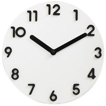 클라마 모노크롬 에바 295 무소음 벽시계, 화이트