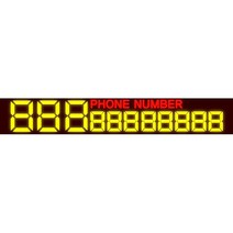 HEXIS 주차번호스티커 반사시트지 반사A_옐로우 30cm