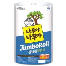 나무야나무야 점보롤 엠보싱 1겹 500m, 4롤, 1개