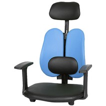 체어포커스 엔젤 기능성 요추형 팔걸이 헤드 좌식의자 G07, 스카이블루