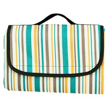 해피툴 스타일리쉬 라인 방수 피크닉매트 가방형, 그린