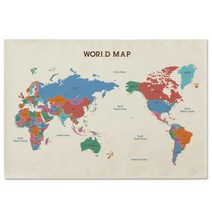 디큐컴퍼니 세계지도디자인 M 522 한글지명 L, 혼합색상, 1개, 1개