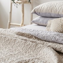 더자리 에코 항균 마이크로 누빔 이불 앤 스프래드, 믹스마리베이지
