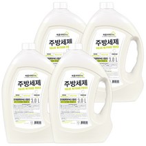 바른세제연구소 베이킹소다 주방세제, 4개입, 3L