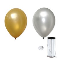 파티팡 헬륨 풍선 효과 파티용품 30cm 펄풍선 100p + 컬링 리본 90m + 양면테잎 스폰지닷 100p, 쥬얼리, 1세트