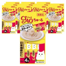 이나바 고양이 챠오츄르 간식, 닭가슴살 +게살 혼합맛, 12팩