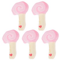 ABM 강아지용 봉제롤리팝 장난감 8 x 12 cm, 핑크, 5개입