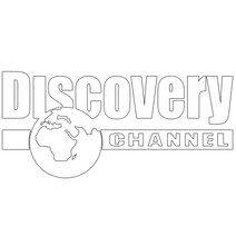 캠핑 데칼 스티커 디스커버리 채널 M사이즈 흰색, 1개