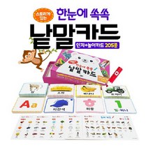 [인북]한눈에 쏙쏙 낱말카드 : 인지+놀이카드 205종, 인북