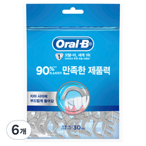오랄비 일회용 치실, 6개, 30개입