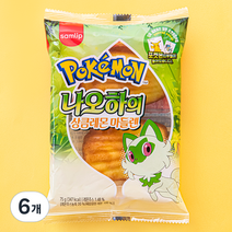 삼립 포켓몬 나오하의 상큼 레몬 마들렌 빵, 75g, 6개