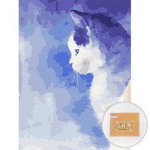 아트조이 DIY 명화그리기 30 x 40 cm, 푸른빛 고양이
