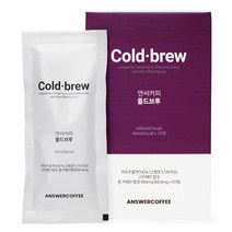 앤써커피 나이트아울 블렌드 콜드브루 원액 파우치형, 10개, 40ml