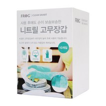 프로그 니트릴 고무장갑 중형 민트, 10개입, 1개