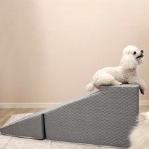 펫츠맘마 펫스텝 슬라이드형 누빔 강아지계단, 그레이