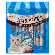 탐사 국내생산 짜먹는 고양이간식, 참치 + 가다랑어, 20개입