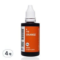 엘틴 진한 푸드칼라 주황, 50g, 4개