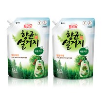 트리오 항균설거지 피톤치드 리필, 1.2L, 2개