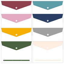 투영디자인 엘리트 포켓 봉투화일 8p, 혼합 색상, 1세트