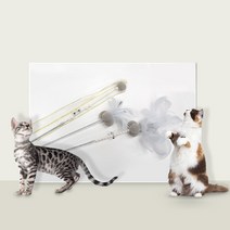 피카노리 고양이 깃털 낚시대 럭셔리 PECA3052, 그레이, 1개