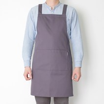 라미아스텔라 도톰한 H형 카페 바리스타 앞치마 XL, 다크그레이, 1개