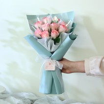 센트바스켓 돈 꽃다발 장미 비누꽃 10p, 그라데이션핑크(비누꽃)