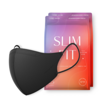 CLA 슬림핏 KF94 라이트패키지 보건용 컬러 새부리형 대형 마스크, 2팩, 블랙, 25개입